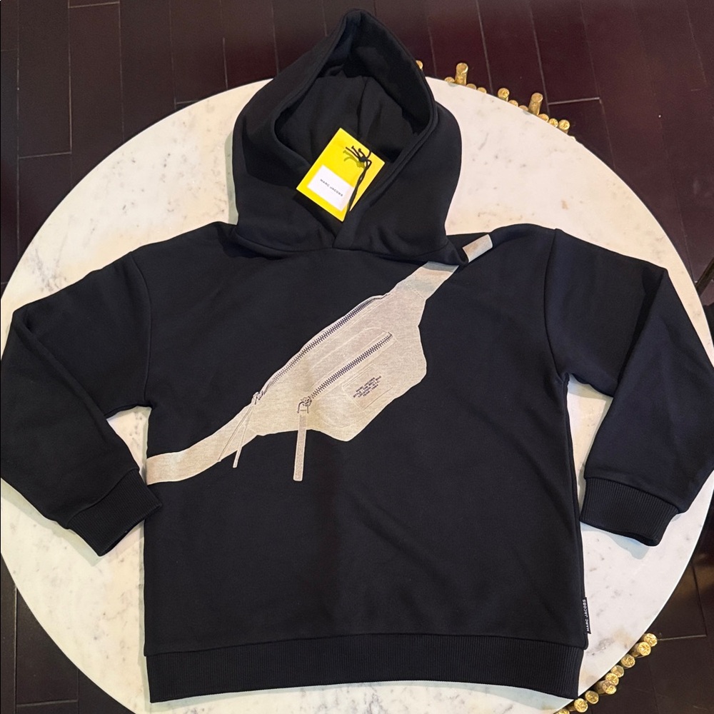 Mark Jacobs Black Hoodie with tan Accent